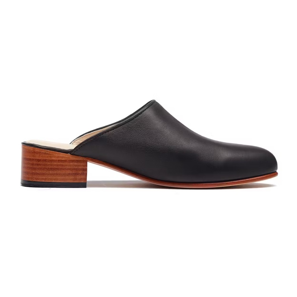 Nisolo Mariella Mule, Black Leather, Size 6.5, Great Condition